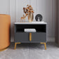 4 Legs Glam Side Table Stone Top Side Table with Shelf and Drawer Clearhalo 'Coffee & Accent Tables' 'End & Side Tables' 'end_side_tables' 'furn' 'furn_end_side_tables' 'Furniture' 'Living Room Furniture' 1200x1200_7b8152b3-6bba-4fc5-b05b-1c5332e7760c