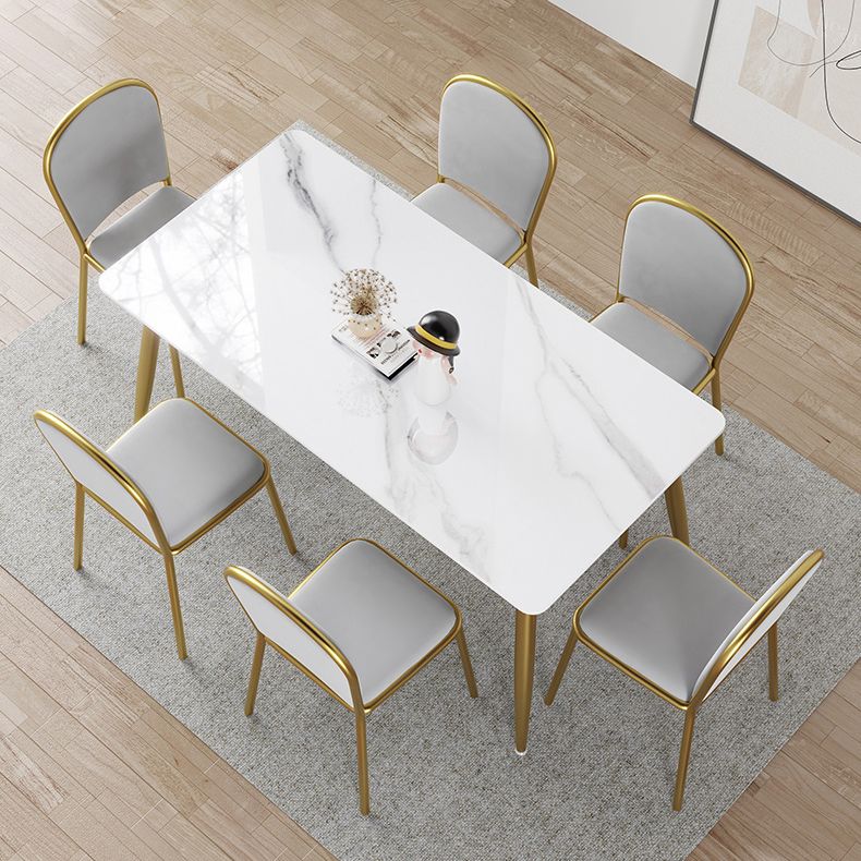 Nordic 1/4/5/7 Pieces Dining Set Rectangle Stone Dining Table for Kitchen Dining Room Clearhalo 'Dining Room Sets' 'Dining Tables & Seating' 'dining_room_set' 'furn' 'furn_dining_room_set' 'Furniture' 'Kitchen & Dining Furniture' 1200x1200_7b833983-efa9-4dd8-ae2e-b3508ef1eb4f