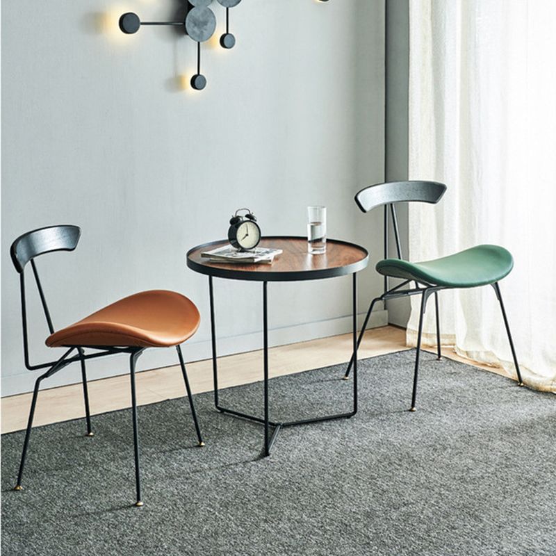 Industrial Black Opening Back Dining Side Chair Kitchen Metal Dining Side Chair Clearhalo ' kitchen&dining_furn' 'Dining Chairs' 'Dining Tables & Seating' 'dining_chair' 'furn' 'furn_dining_chair' 'Furniture' 'furniture_dining_chair' 'Kitchen & Dining Furniture' 'kitchen' 1200x1200_7b8370ab-df25-4cc3-8ba7-d7735f717366