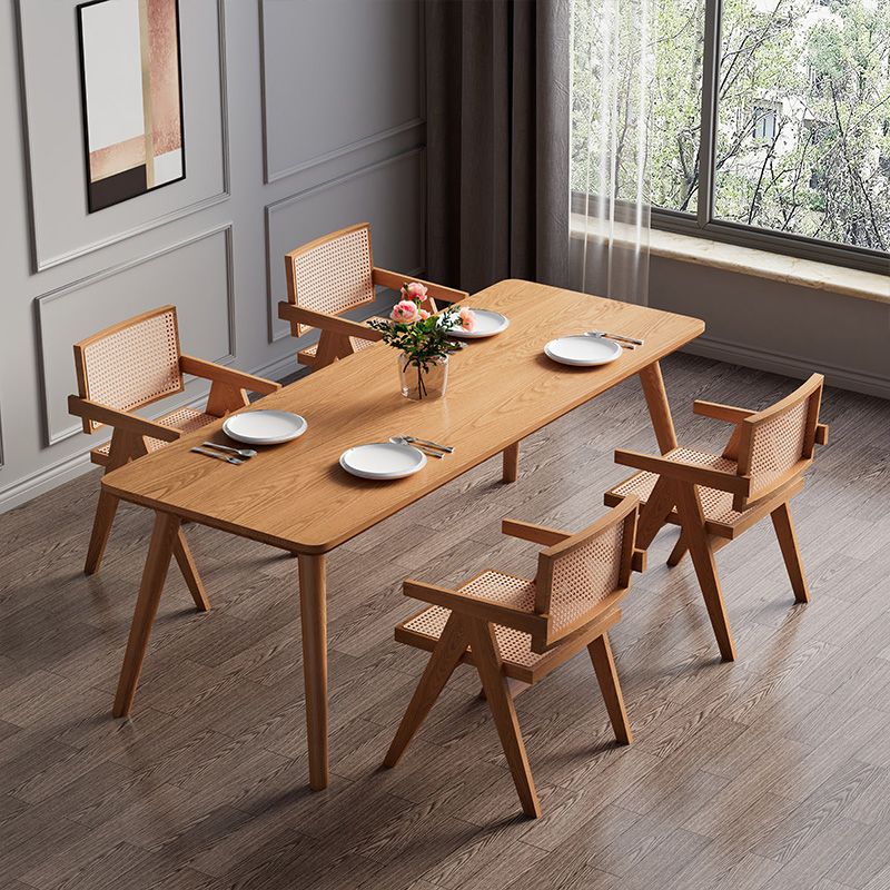 Modern 1/4/5/7 Pieces Dining Set Rectangle Pine Wood Dining Table for Dining Room Kitchen Clearhalo 'Dining Room Sets' 'Dining Tables & Seating' 'dining_room_set' 'furn' 'furn_dining_room_set' 'Furniture' 'Kitchen & Dining Furniture' 1200x1200_7b83bf69-15d1-437c-8c3c-232c2145a926