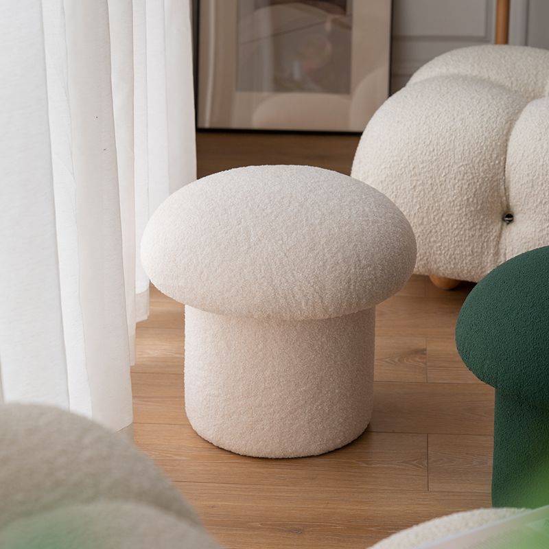 Plain Pouf Mushroom Shaped Sherpa Fade Resistant Upholstered Pouf Ottoman Clearhalo 'furn' 'furn_ottomans_poufs' 'Furniture' 'Living Room Furniture' 'Ottomans & Poufs' 'ottomans_poufs' 1200x1200_7b83e806-7b3d-45b6-8b97-9cbe0830cdfa