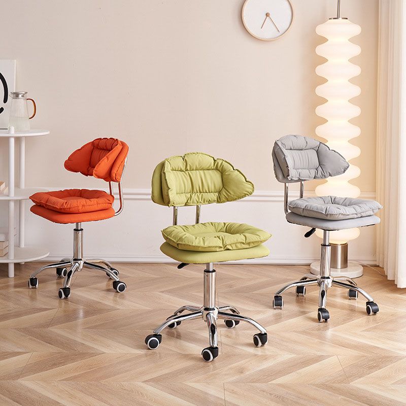 Scandinavian Metal Barstool Fabric Upholstered Counter Stool with Chrome Base