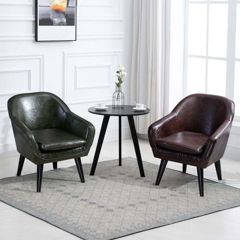 Contemporary Accent Armchair Arms Included Barrel Accent Chair Clearhalo 'Accent Chairs' 'accent_chairs' 'Chairs & Seating' 'furn' 'furn_accent_chairs' 'Furniture' 'Living Room Furniture' 1200x1200_7b85c22f-f092-4447-ba7f-8e5469bbf3a9