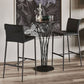 Moderne stijl lage rug bar stool pu lederen aanrechtbar kruk met metalen benen