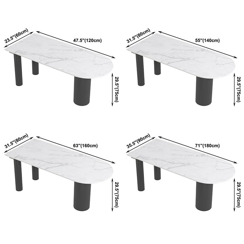 Free Form White Dining Table Sintered Stone Table Contemporary with 3 Legs Clearhalo ' dining_table' 'Dining Tables & Seating' 'Dining Tables' 'Furniture' 'furniture_dining_table' 'Kitchen & Dining Furniture' 'kitchen&dining_furn' 'kitchen' 'kitchen_dining_table' 1200x1200_7b862111-586c-4b3a-89a8-5c642cd75def