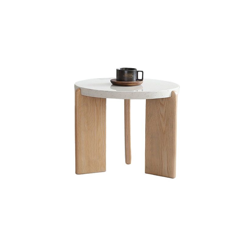 Round Terrazzo 1 Single Coffee Table Modern Style Wooden 3 Legs Cocktail Table Clearhalo 'Coffee & Accent Tables' 'Coffee Tables' 'coffee_tables' 'furn' 'furn_coffee_tables' 'Furniture' 'Living Room Furniture' 1200x1200_7b877e3c-01d1-48f6-a1a9-18fd4a527f2c