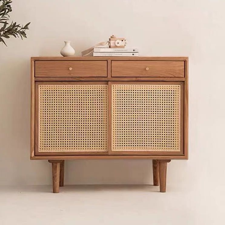Sideboard contemporanea Porte Rattan Pinna armadio per soggiorno per soggiorno