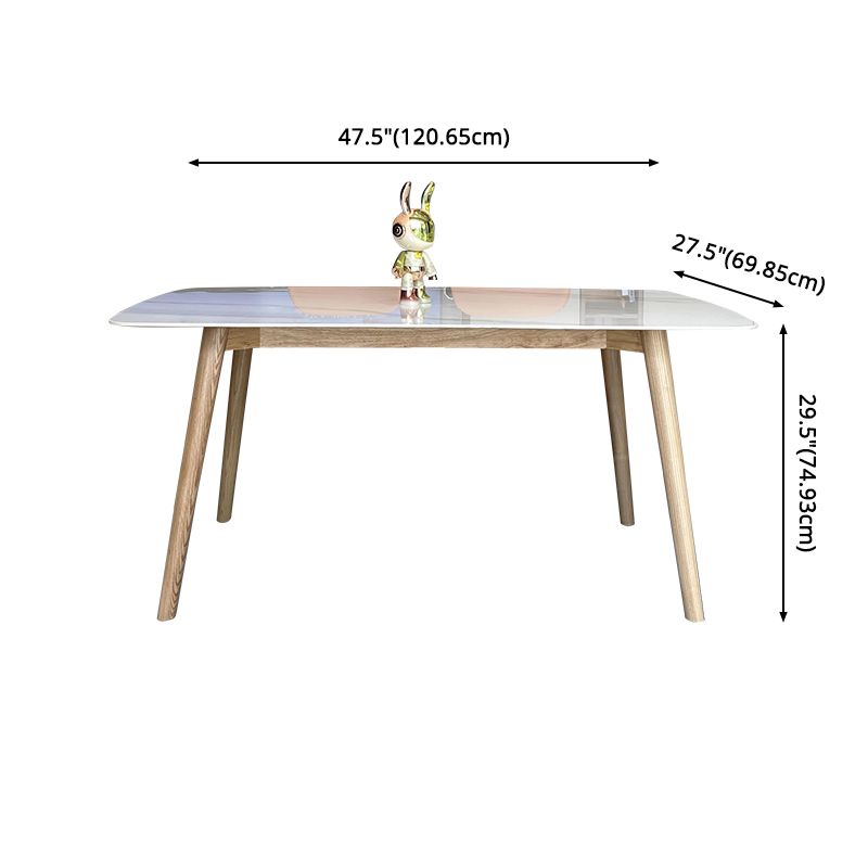 Glam Kitchen Dining Room Set Standard Height with¬†Rectangle Top and Solid Wood Legs Dining Furniture Clearhalo 'Dining Room Sets' 'Dining Tables & Seating' 'dining_room_set' 'furn' 'furn_dining_room_set' 'Furniture' 'furniture_dining_room_set' 'Kitchen & Dining Furniture' 'kitchen&dining_furn' 'kitchen' 1200x1200_7b88c07b-1b77-482d-b97d-ef2b22d474ee