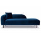 Living Room Chaise Square Arms Modern Chaise Lounge with Linen Upholster