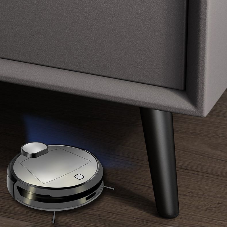 Vast houten bed nachtkastje 2-laden accent tafel nachtkastje met benen