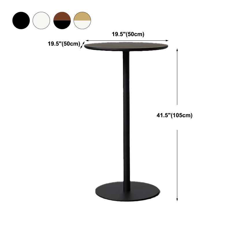 Wood Bar Dining Table Modern Round Bar Table with Pedestal for Dining Room Clearhalo 'Bar Furniture' 'Bar Tables' 'bar_tables' 'furn' 'furn_bar_tables' 'Furniture' 'furniture_bar_tables' 'Kitchen & Dining Furniture' 1200x1200_7b8dee28-8f6f-4861-9010-256e5c20c021