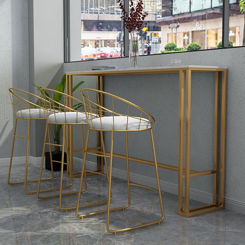 Rectangle Grey Solid Wood Bar Table Trestle Base Dining Table for Kitchen Living Room