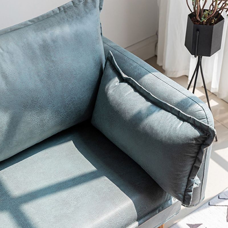 Mid Century Modern 28.3"H Faux Leather Square Arm Sofa for Living Room Clearhalo 'furn' 'furn_sofas' 'Furniture' 'furniture_sofas' 'Living Room Furniture' 'Sofa' 'sofas' 1200x1200_7b8e0c96-c56f-4e23-b545-866fff447a65