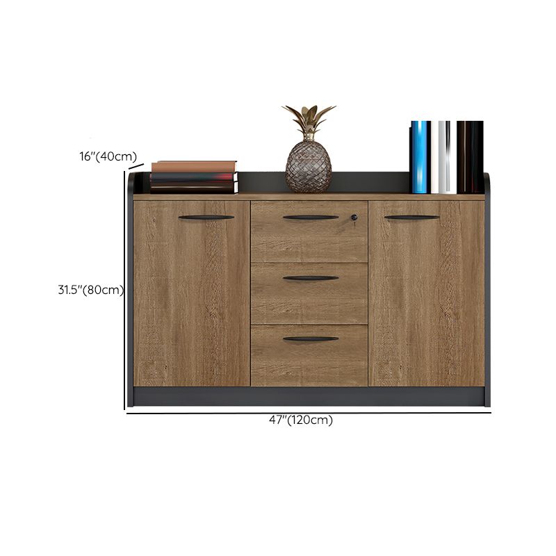 Gabinete de bloqueo de llave de marco de madera de almacenamiento moderno medieval