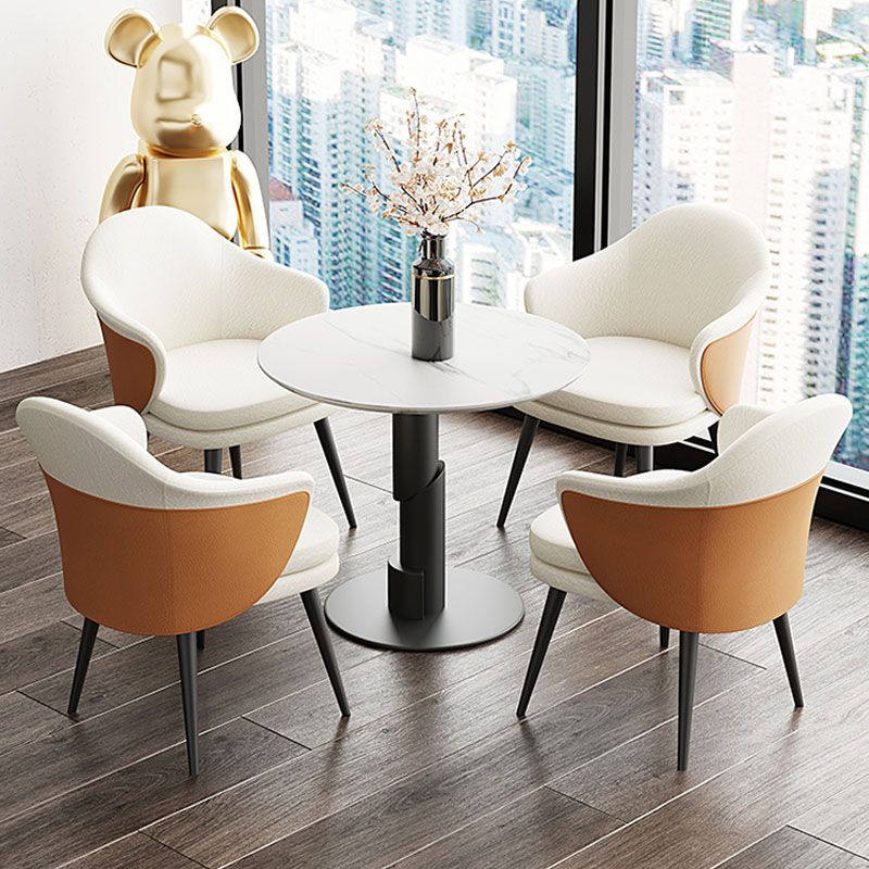 Nordic Style Metal Dining Chair Upholstered Arm Chair for Restaurant Use Clearhalo 'Dining Chairs' 'Dining Tables & Seating' 'dining_chair' 'furn' 'furn_dining_chair' 'Furniture' 'Kitchen & Dining Furniture' 1200x1200_7b908d95-90a9-4d1f-9000-1268cc6840cd