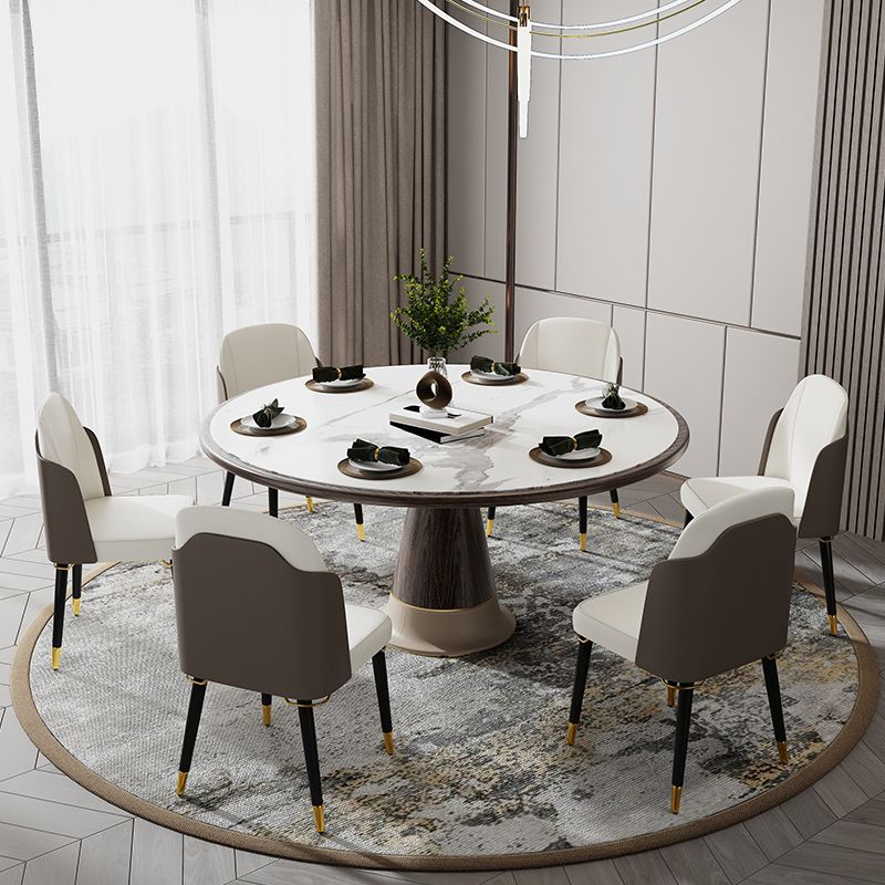 Nordic Style Wood Dining Chair PU Leather Armless Dining Chairs for Home Use Clearhalo ' kitchen&dining_furn' 'Dining Chairs' 'Dining Tables & Seating' 'dining_chair' 'furn' 'furn_dining_chair' 'Furniture' 'furniture_dining_chair' 'Kitchen & Dining Furniture' 'kitchen' 1200x1200_7b914d04-3e34-45f2-9690-061d05f0f5f0