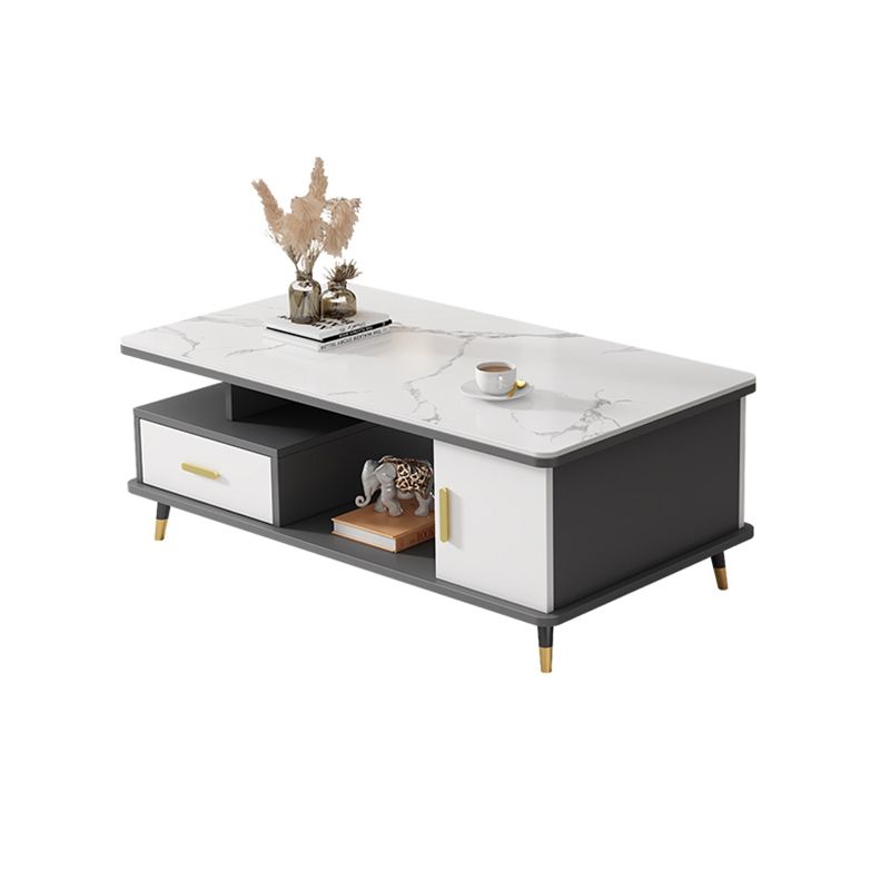 Slate Coffee Table Rectangle Glam Cocktail Table with 4 Legs Clearhalo 'Coffee & Accent Tables' 'Coffee Tables' 'coffee_tables' 'furn' 'furn_coffee_tables' 'Furniture' 'Living Room Furniture' 1200x1200_7b93b03c-ca70-4092-ad78-0a2b6a05b0d3