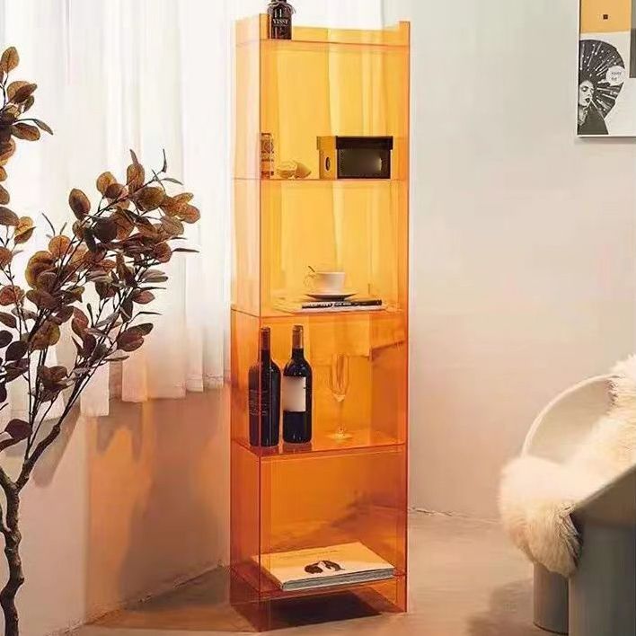 Acrylic Closed Back Standard Bookshelf Vertical Glam Bookshelf Clearhalo 'Bookcases' 'furn' 'furn_bookcases' 'Furniture' 'furniture_bookcases' 'kitchen' 'kitchen_bookcases' 'Living Room Furniture' 'Office Furniture' 1200x1200_7b94fbf7-ed35-442b-a34f-42ec9b8f33c2