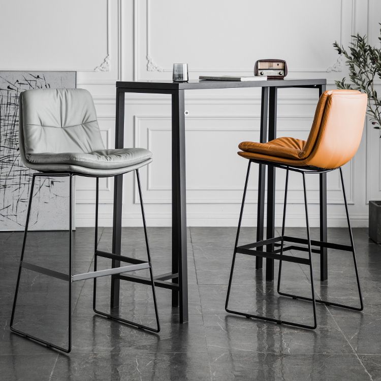 Coffee Shop Low Back Scandinavian Stool Matte Finish Upholstered Bar Stools Clearhalo 'Bar Furniture' 'Bar Stools' 'bar_stools' 'furn' 'furn_bar_stools' 'Furniture' 'furniture_bar_stools' 'Kitchen & Dining Furniture' 1200x1200_7b964c16-0dbf-4058-8a62-d257c1e4dc8a
