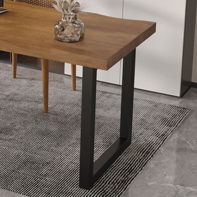 Rectangular Shaped Office Writing Desk Pine with 2 Legs in Brown Clearhalo 'furn' 'furn_office_desk' 'Furniture' 'Office Desks' 'Office Furniture' 'office_desk' 1200x1200_7b9719da-bc86-4e9d-87f3-c044c43d2909