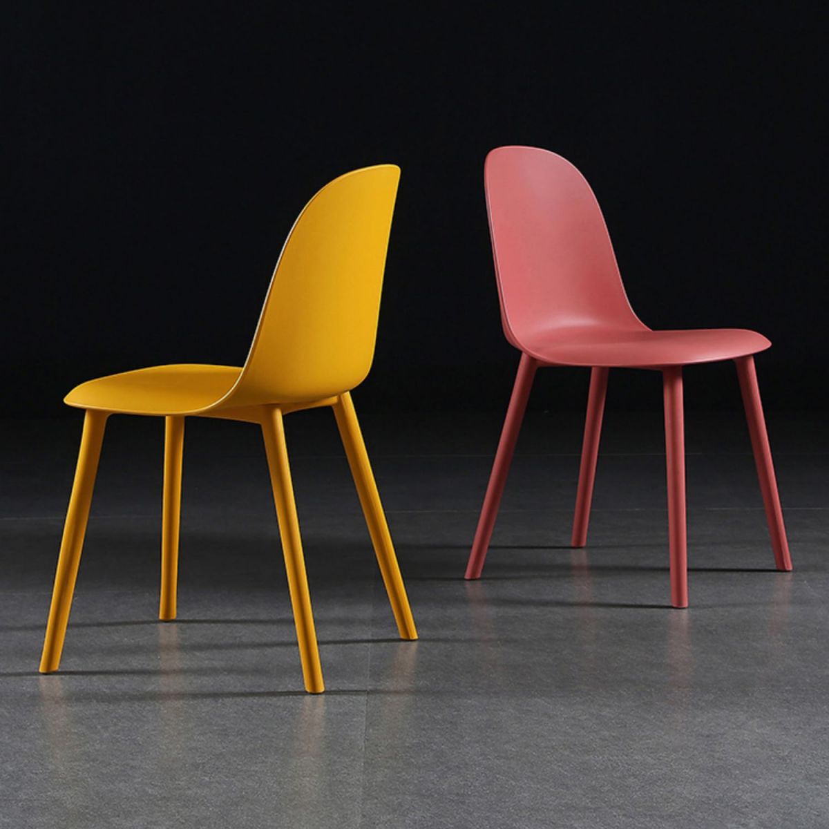 Scandinavian Plastic Kitchen Dining Room Chair Solid Back Side Chair Clearhalo 'Dining Chairs' 'Dining Tables & Seating' 'dining_chair' 'furn' 'furn_dining_chair' 'Furniture' 'furniture_dining_chair' 'Kitchen & Dining Furniture' 1200x1200_7b9812f3-ab9f-4b43-8c9e-238f0db70092