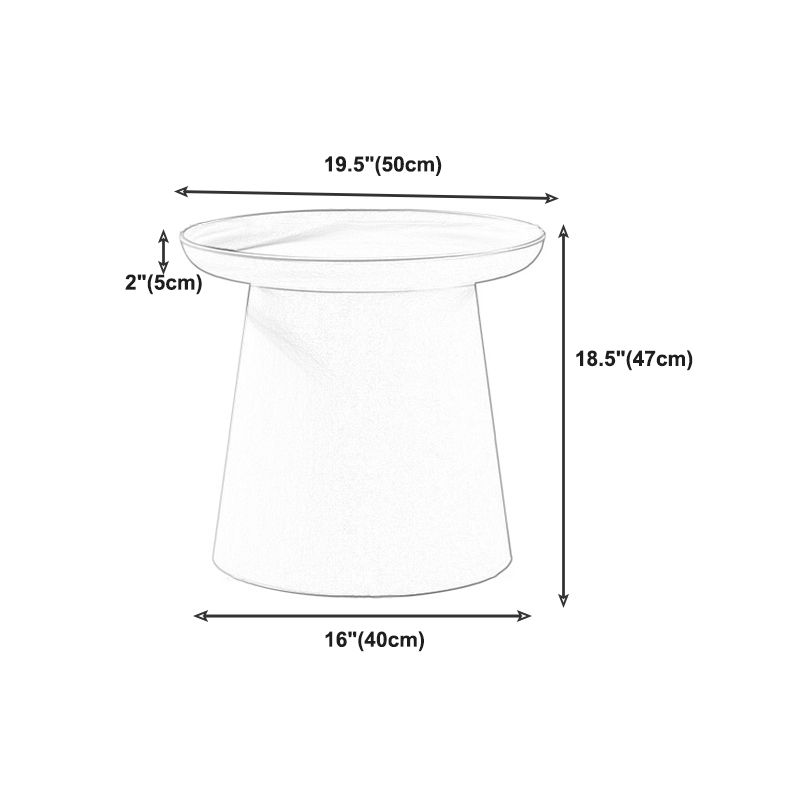 Scandinavian Round Tray Top Side End Table Plastic Pedestal End Table Clearhalo 'Coffee & Accent Tables' 'End & Side Tables' 'end_side_tables' 'furn' 'furn_end_side_tables' 'Furniture' 'Living Room Furniture' 1200x1200_7b98779d-7e43-485c-aeff-41298be58043