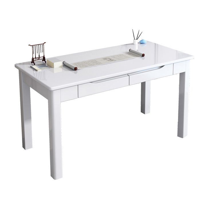 Scrivania da ufficio rettangolo di legno con cassetti