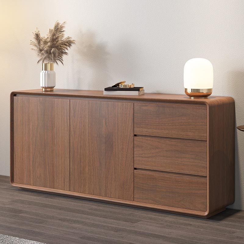 Serveur de bois d'ingénierie du serveur moderne avec porte et tiroir, 47,2 "L x 15,7" W x 30,7 "H