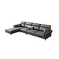 Contemporary Dark Gray Sofa Faux Leather Stain-Resistant Sectional with Pillow Top Arm Clearhalo 'furn' 'furn_sectionals' 'Furniture' 'furniture_sectionals' 'Living Room Furniture' 'Sectionals' 1200x1200_7b9ba506-ff89-4f56-9ca3-291b376dcbab