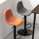 Industrial Style Bar-stool Leather Seat with Low Back for Kitchen Bar Clearhalo 'Bar Furniture' 'Bar Stools' 'bar_stools' 'furn' 'furn_bar_stools' 'furniture_bar_stools' 'Kitchen & Dining Furniture' 'kitchen&dining_furn' 'kitchen' 'kitchen_furn' Furniture' 1200x1200_7b9ba68b-b11f-4b56-9ae2-6c3ebe7771fc