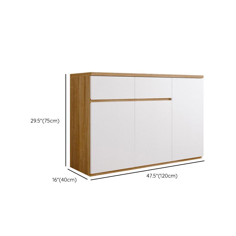 Panneau latéral de style moderne avec armoires et tiroirs