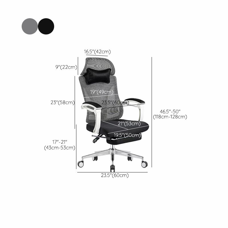 Modern Office Chair Adjustable Seat Height Padded Arms Desk Chair with Wheels Clearhalo 'furn' 'furn_office_chair' 'Furniture' 'Office Chairs' 'Office Furniture' 'office_chair' 1200x1200_7b9c2a49-896d-4bfc-b090-dfe1e559c567
