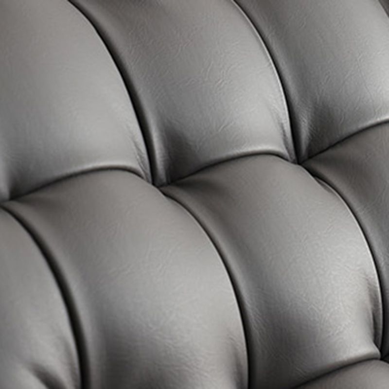 Leder -Schaukelstuhl einfache zeitgenössische Tufted -Kissen Schaukelstuhl mit Osmanisch