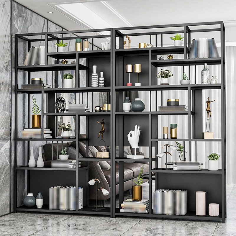 9.84"W 78.74"H Bookshelf Open Back Glam Style for Study Room Home Office Clearhalo 'Bookcases' 'furn' 'furn_bookcases' 'Furniture' 'furniture_bookcases' 'kitchen' 'kitchen_bookcases' 'Living Room Furniture' 'Office Furniture' 1200x1200_7b9e3b1a-4d07-4573-a145-62fba75ff781