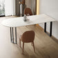 Modern Irregular Sintered Stone Dining Table White Standard Dining Table for Kitchen Clearhalo ' dining_table' 'Dining Tables & Seating' 'Dining Tables' 'furn' 'furn_dining_table' 'Furniture' 'furniture_dining_table' 'Kitchen & Dining Furniture' 'kitchen&dining_furn' 'kitchen' 'kitchen_dining_table' 1200x1200_7b9f4cf0-047b-4d0c-b5e9-900458e81d85