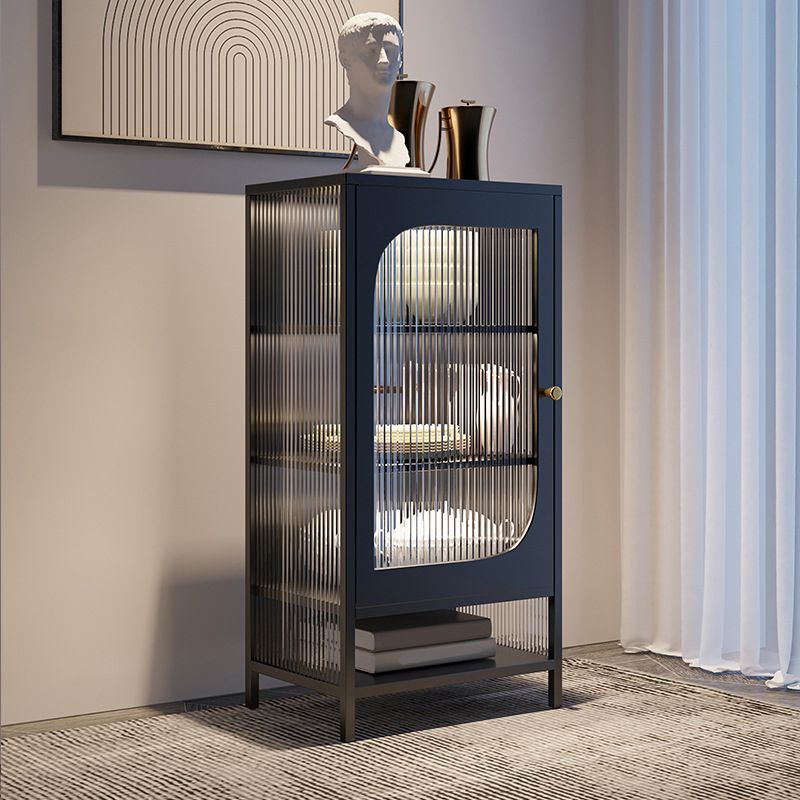 Curio Curio Curio Armading Metal Display con porta per soggiorno