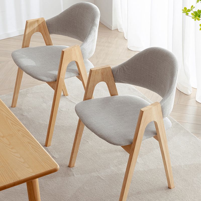 Scandinavian Milk Tea Shop Upholstered Arm Chair Matte Finish Open Dining Chair Clearhalo ' kitchen&dining_furn' 'Dining Chairs' 'Dining Tables & Seating' 'dining_chair' 'furn' 'furn_dining_chair' 'Furniture' 'furniture_dining_chair' 'Kitchen & Dining Furniture' 'kitchen' 1200x1200_7ba078d8-9d20-407c-a3d0-b4b9d0919ff0