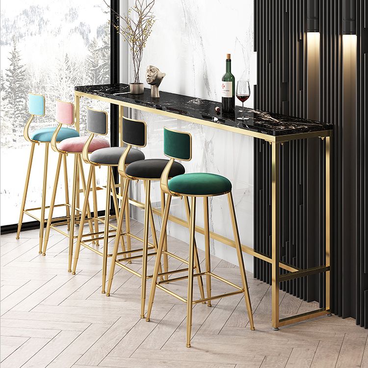 Marble Rectangle Counter Height Dining Table Indoor Footrest Pub Height Dining Table Clearhalo 'Bar Furniture' 'Bar Tables' 'bar_tables' 'furn' 'furn_bar_tables' 'Furniture' 'furniture_bar_tables' 'Kitchen & Dining Furniture' 1200x1200_7ba08308-4859-418f-ae14-28c4636ef031