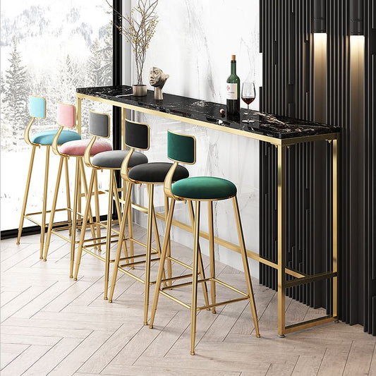 Marble Rectangle Counter Height Dining Table Indoor Footrest Pub Height Dining Table Clearhalo 'Bar Furniture' 'Bar Tables' 'bar_tables' 'furn' 'furn_bar_tables' 'Furniture' 'furniture_bar_tables' 'Kitchen & Dining Furniture' 1200x1200_7ba08308-4859-418f-ae14-28c4636ef031