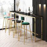 Marble Rectangle Counter Height Dining Table Indoor Footrest Pub Height Dining Table Clearhalo 'Bar Furniture' 'Bar Tables' 'bar_tables' 'furn' 'furn_bar_tables' 'Furniture' 'furniture_bar_tables' 'Kitchen & Dining Furniture' 1200x1200_7ba08308-4859-418f-ae14-28c4636ef031