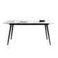 Stone Top Dining Table Rectangle Modern Dining Table with 4 Black Legs Clearhalo 'Dining Tables & Seating' 'Dining Tables' 'dining_table' 'furn' 'furn_dining_table' 'Furniture' 'furniture_dining_table' 'Kitchen & Dining Furniture' 'kitchen' 'kitchen_dining_table' 1200x1200_7ba13cf1-7a22-44f4-8c44-8ce8119de158