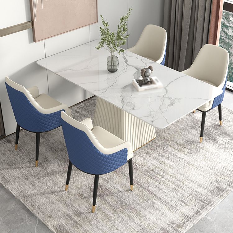 Nordic Sintered Stone Top Dining Set Rectangle 1/2/5/7 Pieces Dining Table with Chairs Clearhalo 'Dining Room Sets' 'Dining Tables & Seating' 'dining_room_set' 'furn' 'furn_dining_room_set' 'Furniture' 'furniture_dining_room_set' 'Kitchen & Dining Furniture' 1200x1200_7ba1ff72-cf96-4f8a-b953-14e76b75dc84