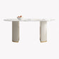 Ensemble de Table à manger en pierre frittée Glam nordique, ensemble de Table à manger ovale de 1/4/5/7 pièces pour la maison