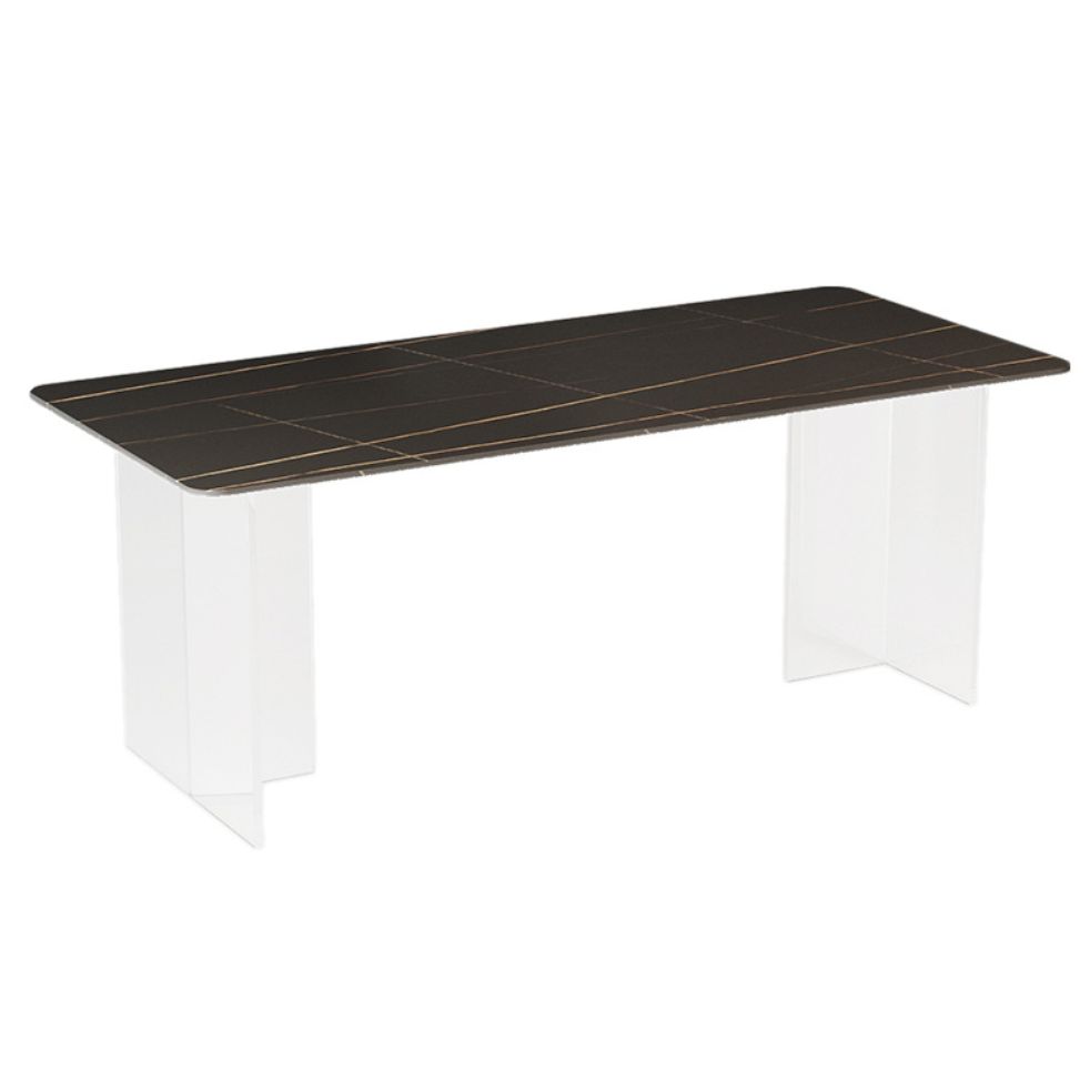 Modern 1/5 Pieces Dining Set Rectangle Stone Dining Table for Dining Room Clearhalo 'Dining Room Sets' 'Dining Tables & Seating' 'dining_room_set' 'furn' 'furn_dining_room_set' 'Furniture' 'Kitchen & Dining Furniture' 1200x1200_7ba385d1-6235-48b6-87e5-520950bd8fae