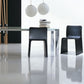 Rectangular Black Stone Table Top Dining Table with 4 Foot Metal Base Clearhalo 'Dining Tables & Seating' 'Dining Tables' 'dining_table' 'furn' 'furn_dining_table' 'Furniture' 'Kitchen & Dining Furniture' 1200x1200_7ba52eb9-e11a-45a1-b28d-924282f7c1d9
