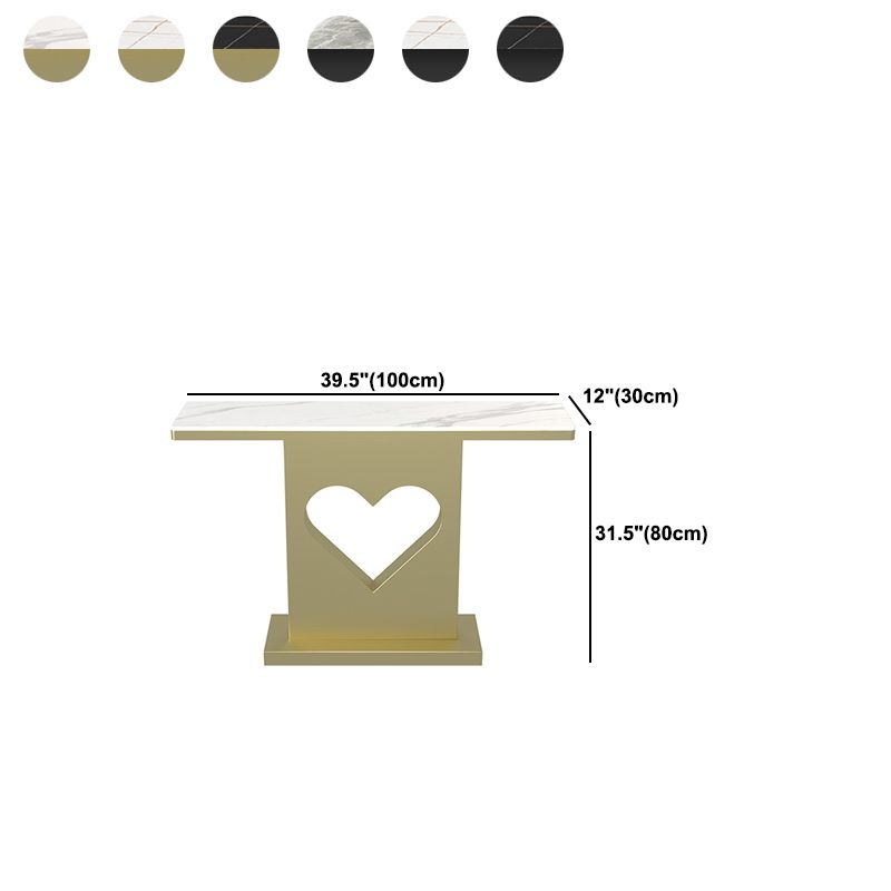 グラム長方形の鉄コンソールテーブルステイン耐性台座屋外コンソールテーブル