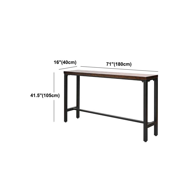 Table de bar supérieur en bois en pin