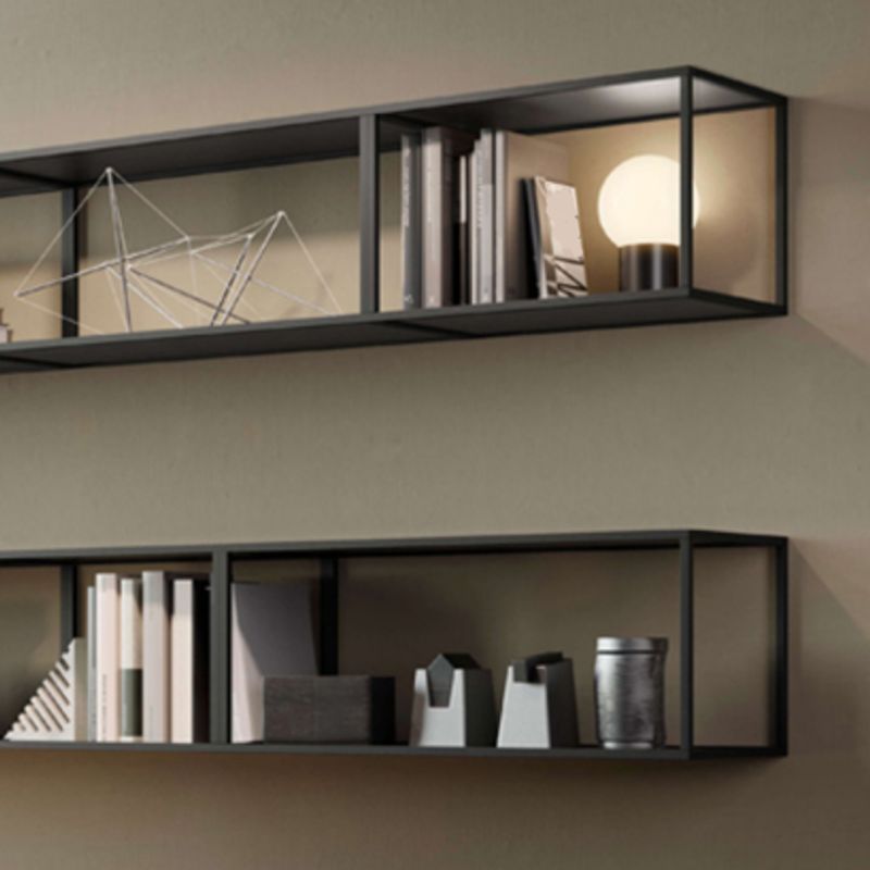 Wall Mounted Metal Bookshelf Modern Floating Bookcase with 1 Shelf Clearhalo 'Bookcases' 'furn' 'furn_bookcases' 'Furniture' 'Office Furniture' 1200x1200_7ba930c5-98bf-42d7-8f89-847814e9e246
