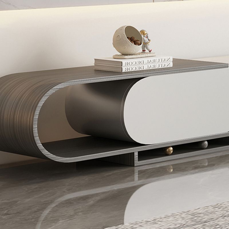 Glam TV Console Open Storage Stone Media Console with Drawer for Home Clearhalo 'furn' 'furn_tv_stands_entertainment_centers' 'Furniture' 'Living Room Furniture' 'TV Stands & Entertainment Centers' 'TV Stands & Media Storage Furniture' 'tv_stands_entertainment_centers' 1200x1200_7ba9429c-845a-4b18-a314-9aa96e2da640