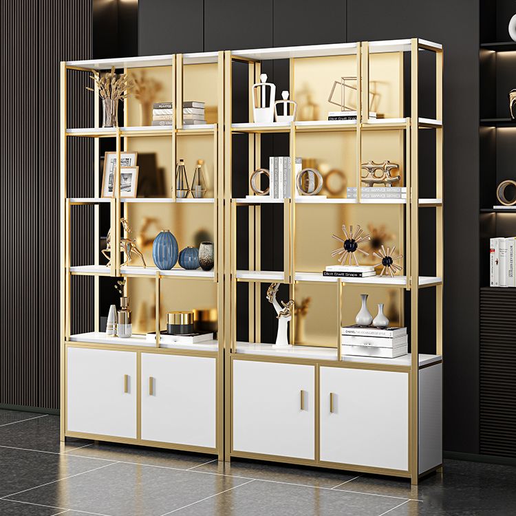 12"W 79"H Bookshelf Glam Style Open Back Bookcase for Study Room Home Office Clearhalo 'Bookcases' 'furn' 'furn_bookcases' 'Furniture' 'furniture_bookcases' 'kitchen' 'kitchen_bookcases' 'Living Room Furniture' 'Office Furniture' 1200x1200_7ba997ad-d44e-4e39-a837-402d9ffcb433